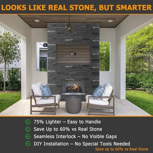 ROOMTEC 1-Packs Faux Stone Wall Covering Panels - Image 4