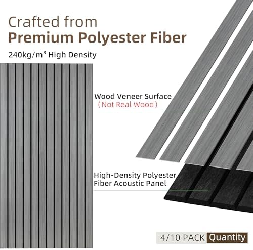 TO-TH Acoustic Wall Panels Sound Absorbing Panel Wood-Look 10Pack - Image 2