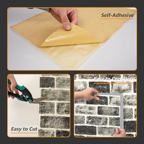 Art3d 10 Pcs 3D Peel and Stick Foam Brick Wall Panels - Image 5