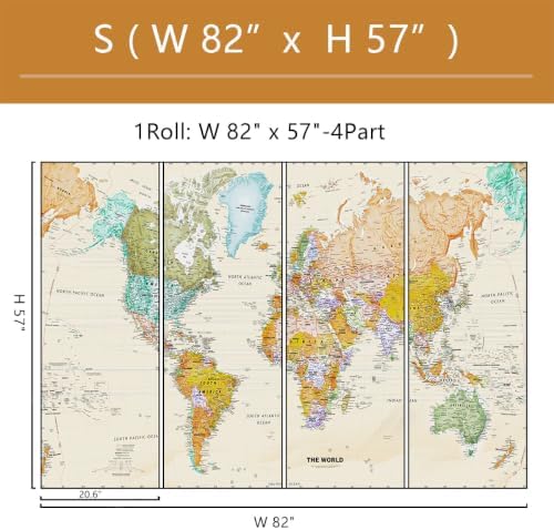 World map wall mural Peel and Stick - Image 4