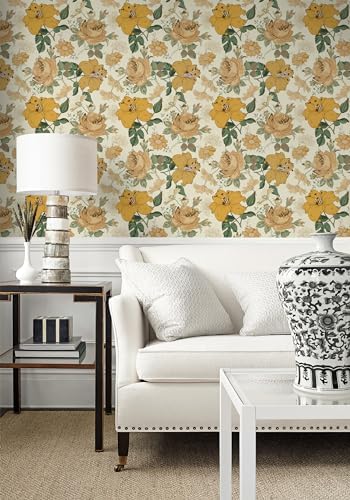 Hopepak 16.1'' x 394'' Floral Peel and Stick Wallpaper Modern Flower Contact - Image 5