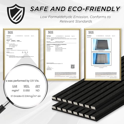 SMARTSTANDARD Acoustic Slat Wall Panels-4 Piece 106" x 12.6" - Image 7