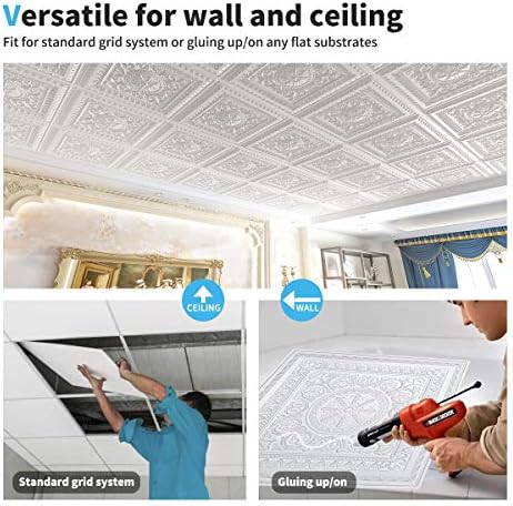 Art3d 12-Pack PVC Drop Ceiling Tiles, Plastic Sheet in White, 2 x 2 ft - Image 6