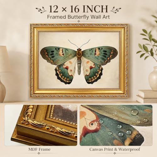 Vintage Butterfly Wall Art, 12x16 in - Image 2