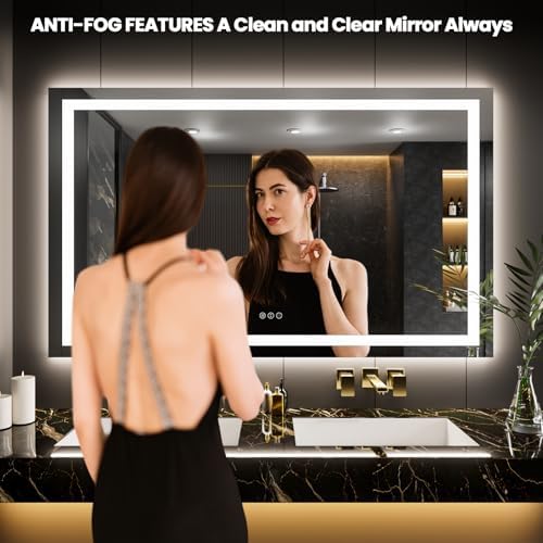 LOAAO 55"X40" LED Bathroom Mirror - Image 2