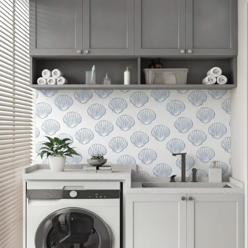 Colarr Coastal Shell Peel and Stick Wallpaper 17'' x 118'' Contact Paper - Image 4