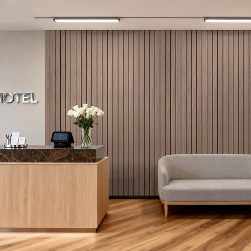 4 Pack 94.4"x11.8" Acoustic Panels, Sound Absorbing Panels, Natural-Walnut - Image 3