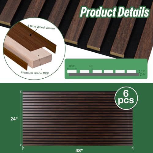 NeatiEase 6Pcs Acoustic Wood Panels - Image 5