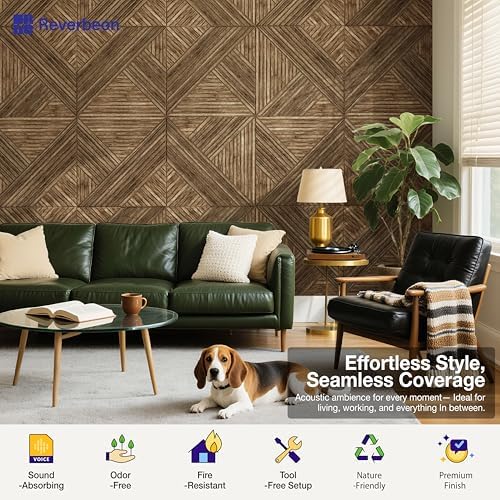 Acoustic Wall Panels, Decorative Sound Absorbing Panels, 6 Pack - Image 4