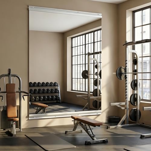 VooBang Home Gym Mirror 1 PCS 40"×80", Frameless Wall Mirror Full Length - Image 2