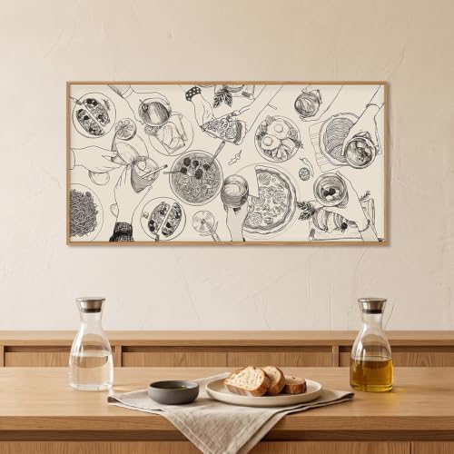 Large Vintage Cheers Bar Wall Art Framed Canvas Set -20"x40" - Image 3