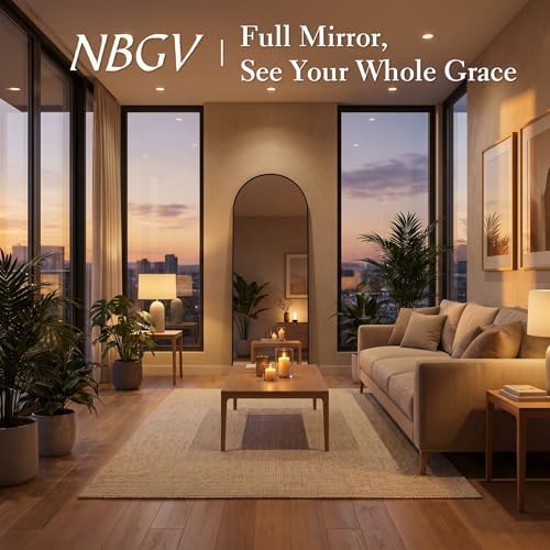 58"x19" Floor Mirror Full Length, Arched Full Length Mirror - Image 3