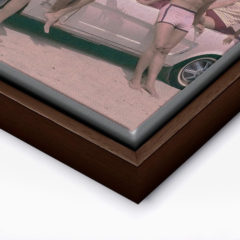 InkFlow Posters Surfers on a Beach Canvas Poster - Image 2