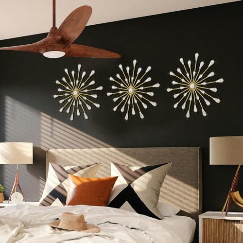 ZEXUIRU 3 Set Gold Starburst Wall Art - Image 5