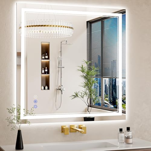 36"x36" LED Bathroom Mirror by WISSMIELSHOME