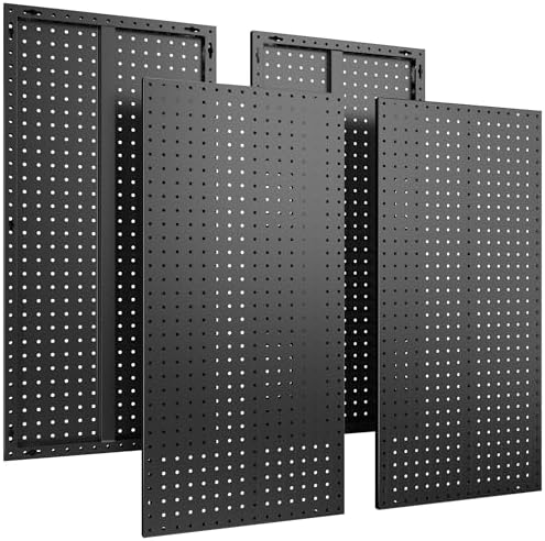 4 Pcs Metal Pegboard Panels 16x33in by Amoowis
