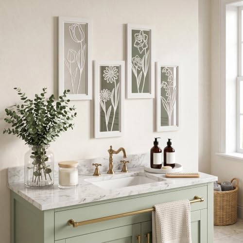 ZEXUIRU 4 Set Rustic Wall Mirrors - Image 5