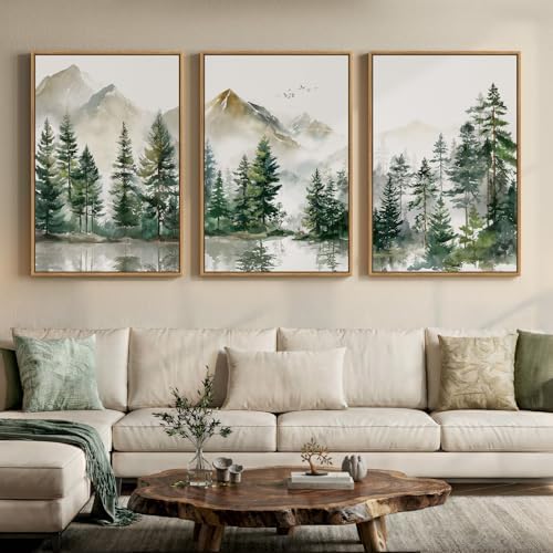 Framed Forest Mountain Wall Art by Cuspin