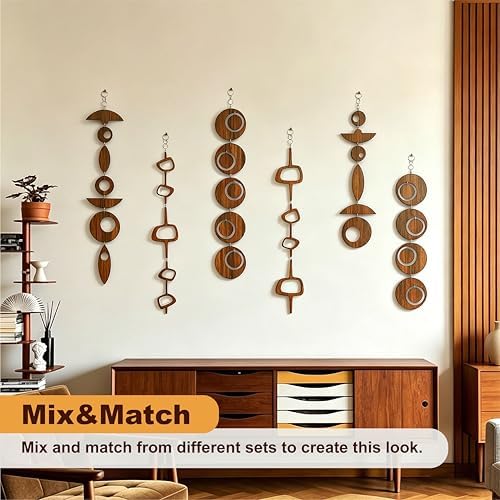 6PCS Retro Mid Century Modern Wall Art MCM Decor - Image 3
