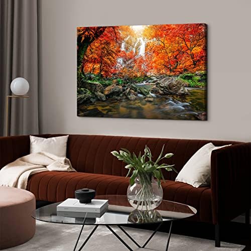 Mountain Waterfall Canvas Wall Art Tropical Forest Pictures Wall Decor - Image 5