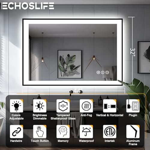 EchosLife 44x32 Bathroom Mirror - Image 2