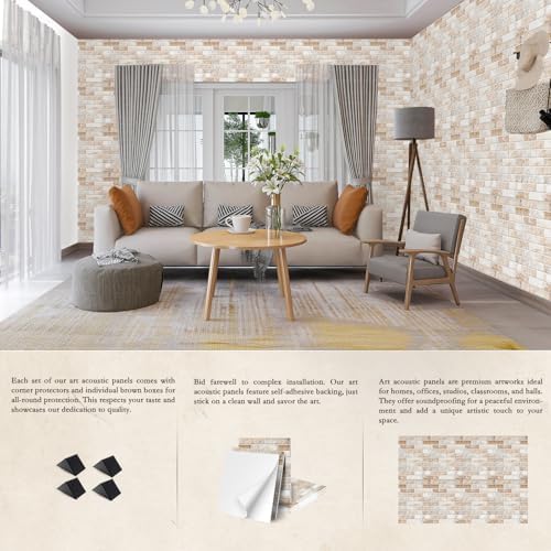 JBER Art Acoustic Panels 48" x 32", Sound Absorbing Wall Art - Image 5