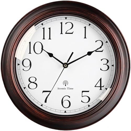 KECYET Atomic Wall Clock 10" Silent Non-Ticking Vintage Battery Operated by KECYETWALLCLOCK