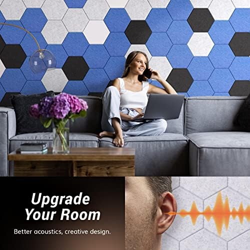 TONOR 36 Pack High Density Hexagon Acoustic Panels - Image 4