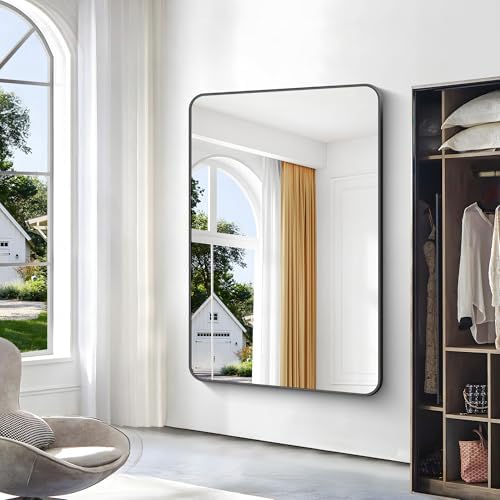 BONEWEI Black Bathroom Mirror, 60x40 inch Wall Mirror - Image 3