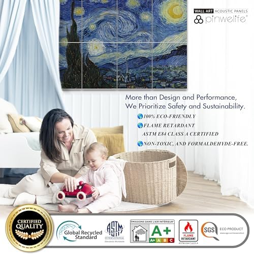 PINWELIFE® Masterpiece Acoustic Art Panels, Decorative Acoustic Wall Art - Image 6