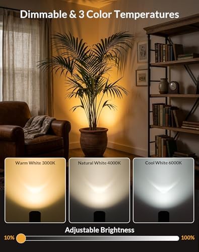 2 Pack Uplights Indoor Floor Can Lights, 3CCT - Image 3