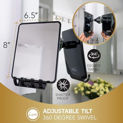 Luxo Shower Mirror Fogless for Shaving, Shower Shaving Mirror - Image 4