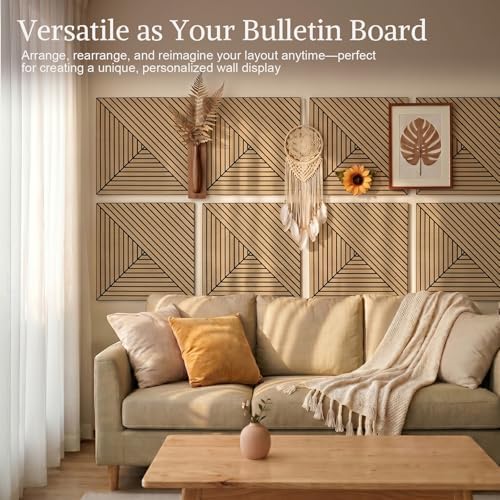 Acoustic Wall Panels, 6 Piece 23.62"X 23.62" PVC Peel and Stick Wall Panels - Image 5