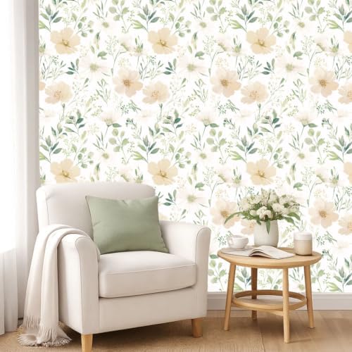 Floral Peel and Stick Wallpaper 17.7in x 118in - Image 6