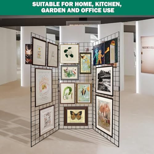 Heavy Duty Portable Gridwall Display Panels – 3 × 2' × 6' Black Metal Wall & - Image 6