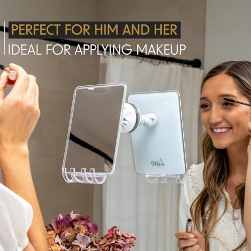 Luxo Shower Mirror Fogless for Shaving, Shower Shaving Mirror - Image 3