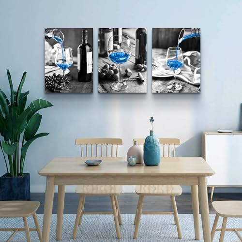 Lapremoly Blue Wine Wall Art Prints - Image 4