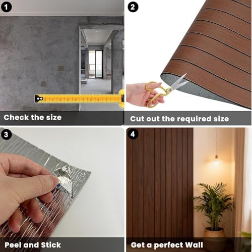 3D Wall Panels Peel and Stick – 15.74"x288"/24FT PVC Faux Wood Grain Texture - Image 5