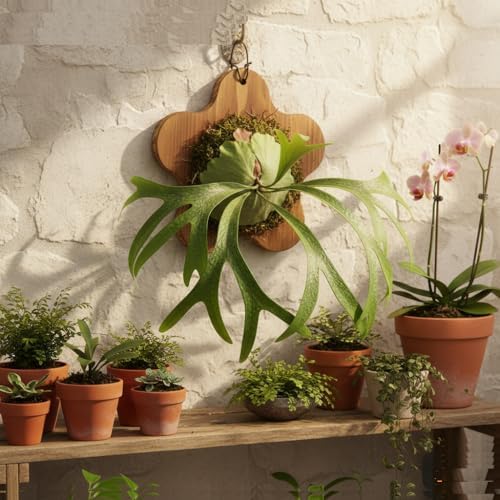 Staghorn Fern Mounting Board Kit Wooden Wall Planter - Image 7