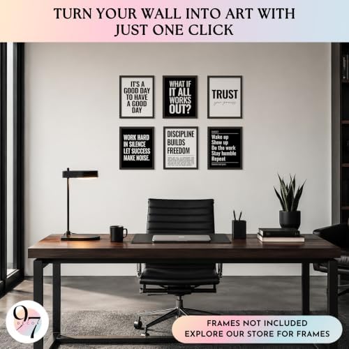 Set of 6 Motivational Wall Art, Inspirational Office Wall Decor - Image 3