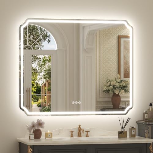 44x36 Inch LED Lighted Bathroom Vanity Mirror by CHARMOR