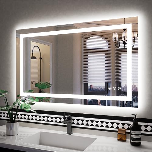 ISKM 40x24 LED Mirror for Bathroom, Front and Back Lit by ISKM-IStillKeepMovin