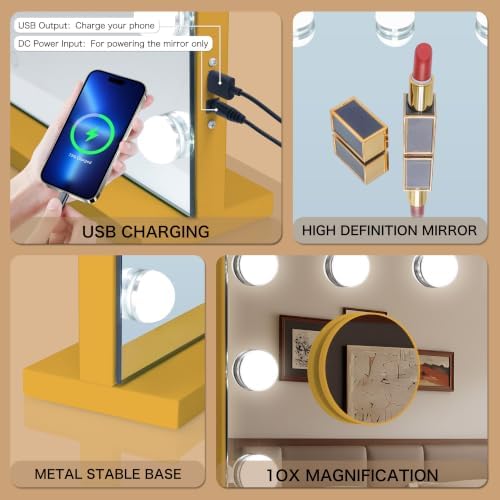 Vanity Mirror with Lights Lighted Makeup Mirror with Dimmable LED Bulbs - Image 4