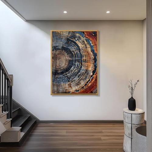 Tree Ring Wall Art Framed, Modern Nature Decor - Image 6