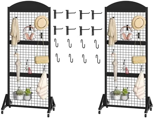 CHOEZON 2 Packs Grid Wall Panel 5.7' x 2' FT Grid Display Rack by Choezon