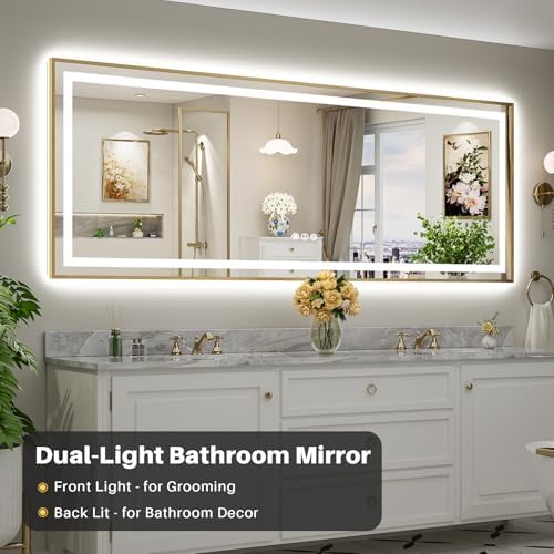 96X36 Inch LED Bathroom Mirror - Image 2