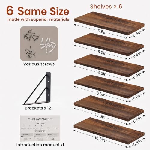 BAYKA Wall Mounted Floating Shelves - Image 3