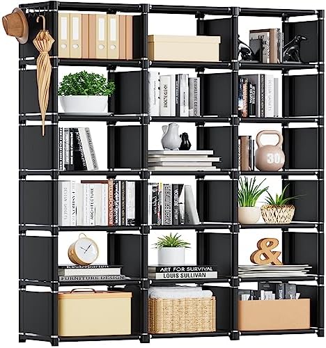 Mavivegue Bookcase, 18-Cube Extra Large Book Shelf, DIY Cube Storage Organizer by Mavivegue