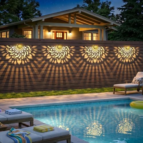 Solar Fence Lights 6 Pack Solar Deck Step Wall Lights Outdoor Waterproof LED - Image 4