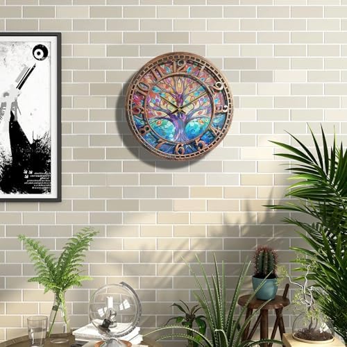 WANGIRO 12 Inch Tree of Life Wall Clock, Silent Clock - Image 2